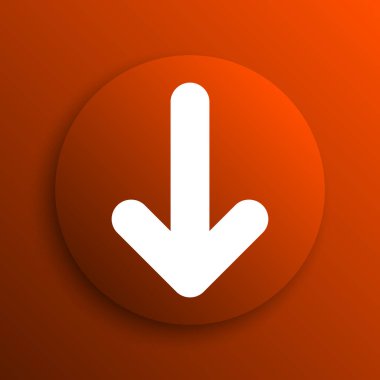 Ok simgesi. Portakal adam Internet düğmesini