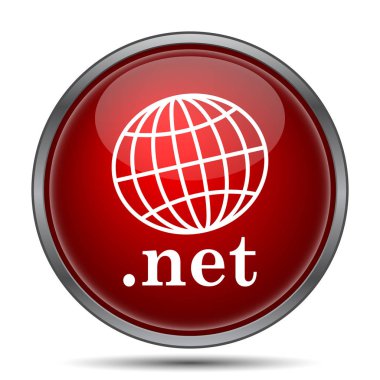 .NET simgesi. Beyaz arka plan üzerinde Internet düğmesi