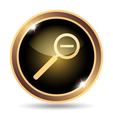 Simge zoom. Beyaz arka plan üzerinde Internet düğmesi