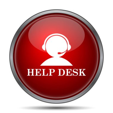 Yardım Masası simgesi. Beyaz arka plan üzerinde Internet düğmesi