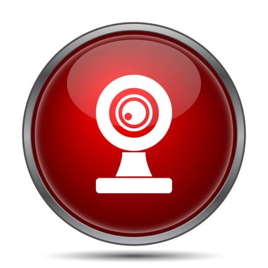 Webcam kutsal kişilerin resmi. Beyaz arka plan üzerinde Internet düğmesi