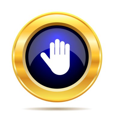 Simge durdurmak. Beyaz arka plan üzerinde Internet düğmesi