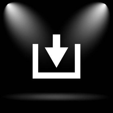 Simgesini indirin. Siyah arka plan üzerine Internet düğmesi