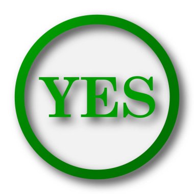 Simge Evet. Beyaz arka plan üzerinde Internet düğmesi