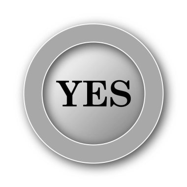 Simge Evet. Beyaz arka plan üzerinde Internet düğmesi