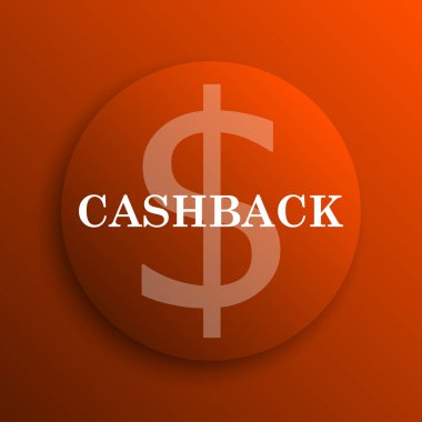 Cashback simgesi. Portakal adam Internet düğmesini