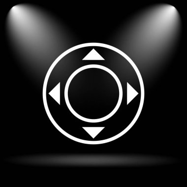 Oyun çubuğu simgesi. Siyah arka plan üzerine Internet düğmesi