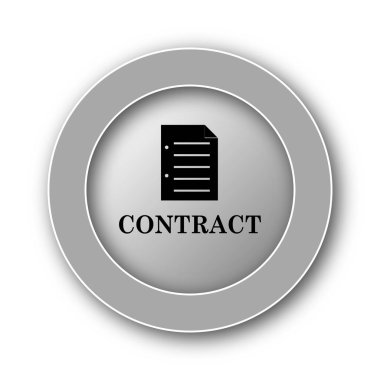 Sözleşme simgesi. Beyaz arka plan üzerinde Internet düğmesi