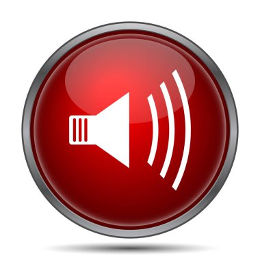 Hoparlör simgesi. Beyaz arka plan üzerinde Internet düğmesi