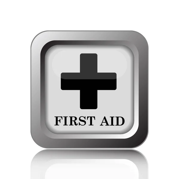 First Aid Icon Internet Button White Background — Stock Photo, Image