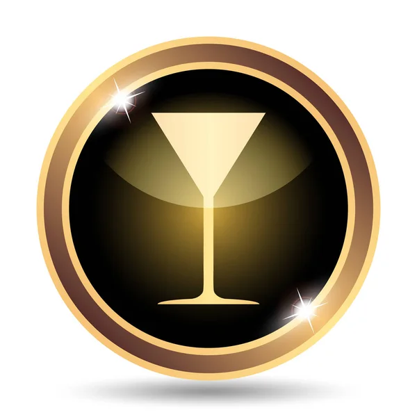 Martini Glass Icon Internet Button White Background — Stock Photo, Image