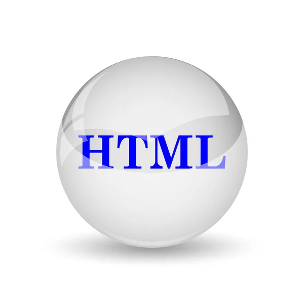 Icona Html Pulsante Internet Sfondo Bianco — Foto Stock