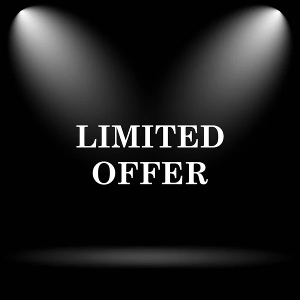 Limited Offer Icon Internet Button Black Background — Stock Photo, Image