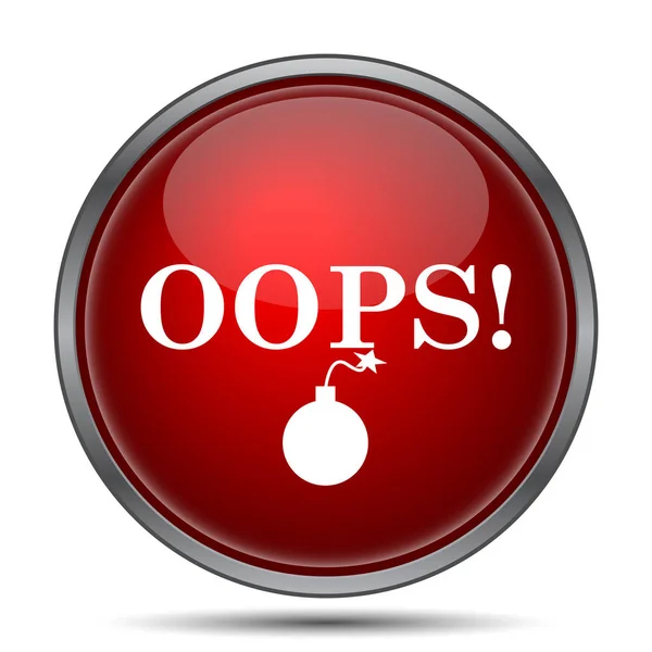 Oops Icon Internet Button White Background — Stock Photo, Image