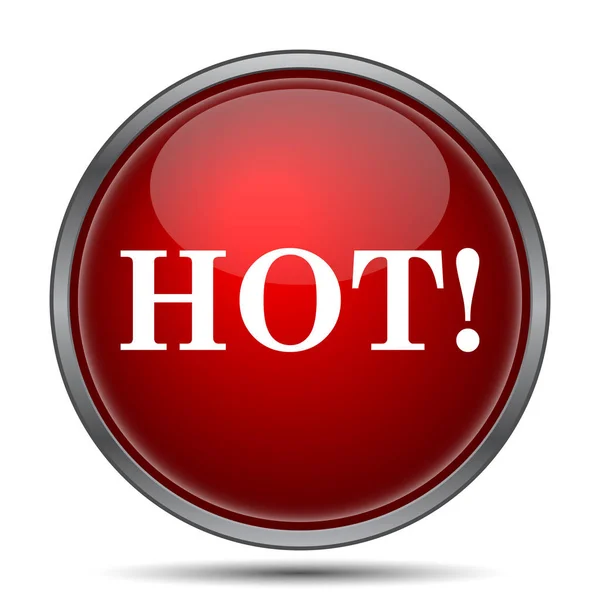 Hot Icon Internet Button White Background — Stock Photo, Image