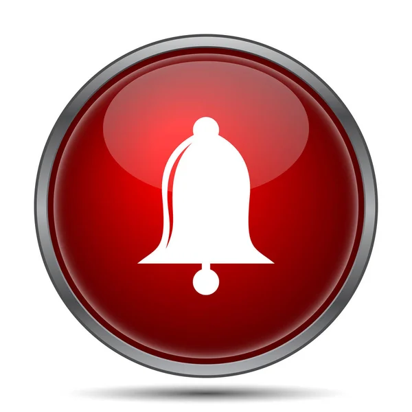 Ikona Dzwonka Przycisk Internet Białym Tle — Zdjęcie stockowe