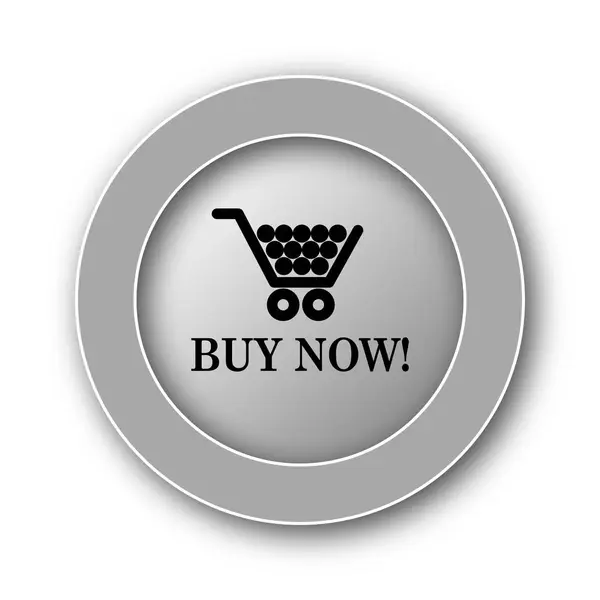 Buy Now Shopping Cart Icon Internet Button White Background — Stock Photo, Image