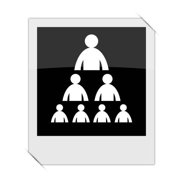 Grafico Organizzativo Con Icona Delle Persone All Interno Una Foto — Foto Stock