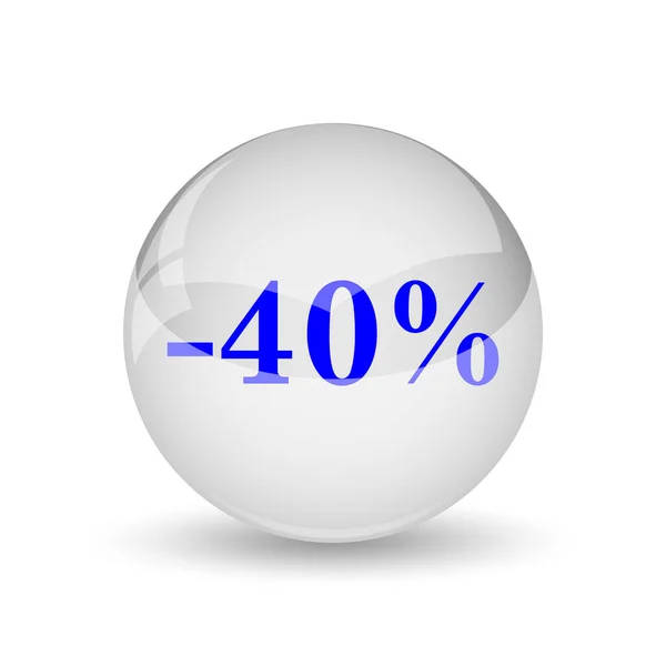 Ícone de desconto de 40 por cento — Fotografia de Stock