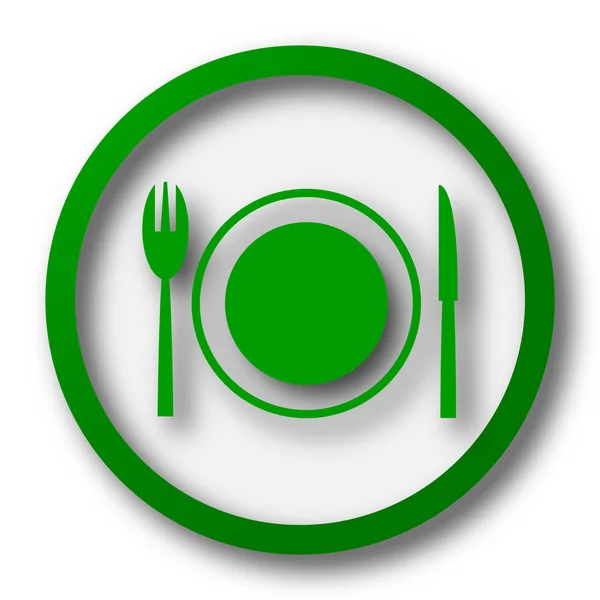 Restaurant Icon Internet Button White Background — Stock Photo, Image