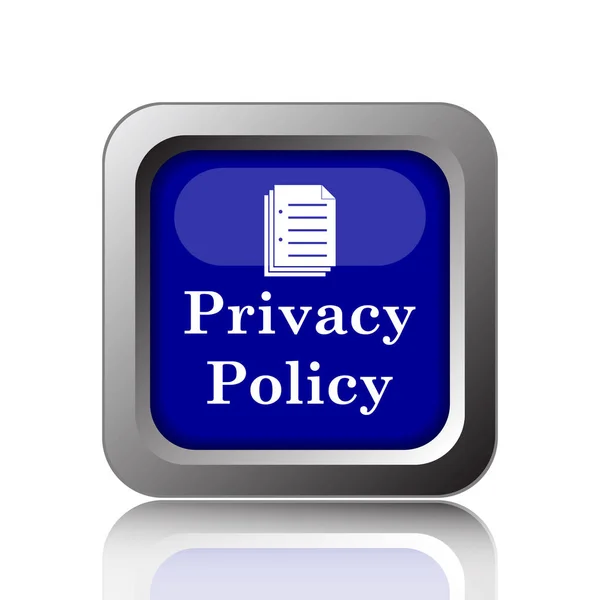 Icona Della Privacy Policy Pulsante Internet Sfondo Bianco — Foto Stock