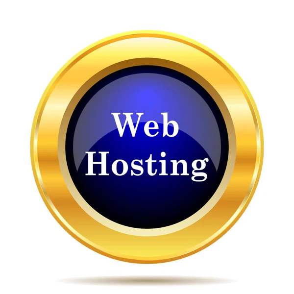 Web Hosting Εικονίδιο Κουμπί Internet Άσπρο Φόντο — Φωτογραφία Αρχείου