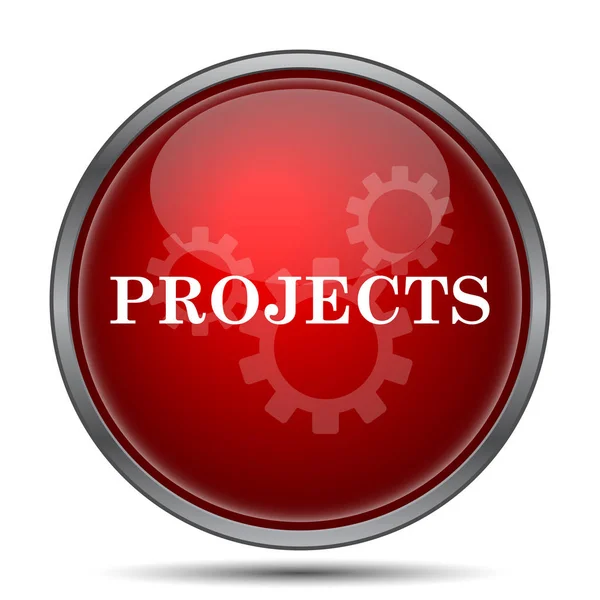 Projects icon. Internet button on white background