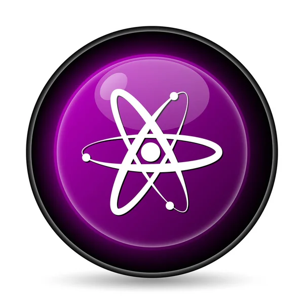 Atomok Ikonra Internet Gomb Fehér Háttér — Stock Fotó