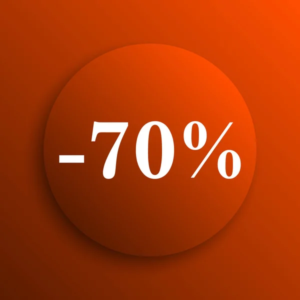 Százalék Kedvezményt Ikonra Narancsszínű Háttér Mintázata Internet Gomb — Stock Fotó