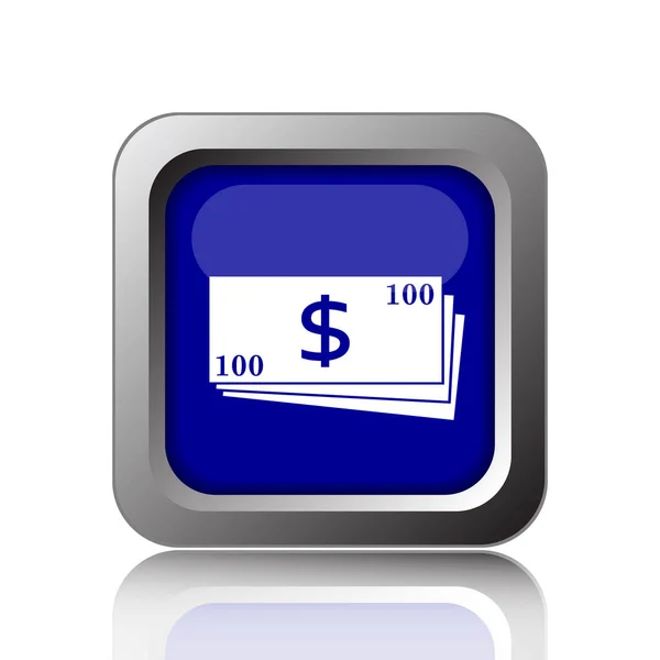 Pictogram Voor Geld Internet Knop Witte Achtergrond — Stockfoto