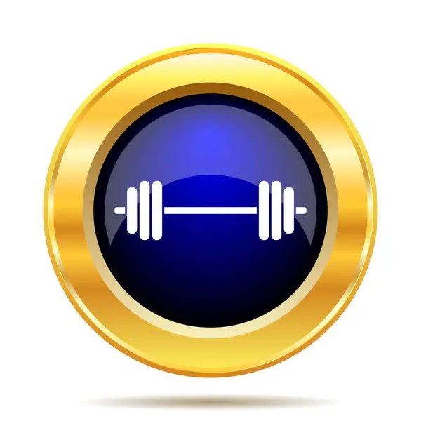 Weightlifting Icon Internet Button White Background — Stock Photo, Image