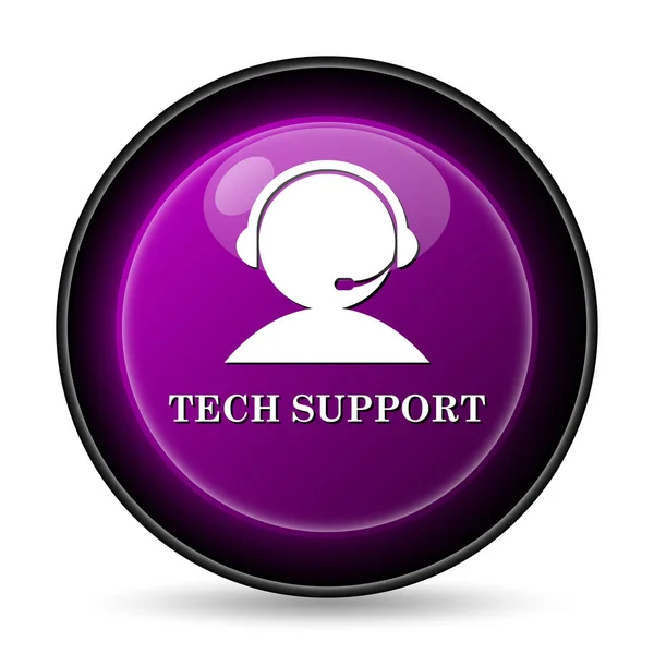 Tech Support Ikonen Internet Knappen Vit Bakgrund — Stockfoto