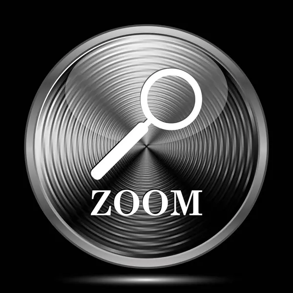 Zoom Loupe Icon Internet Button Black Background — Stock Photo, Image