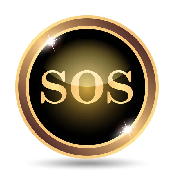 Sos Icon Internet Button White Background — Stock Photo, Image