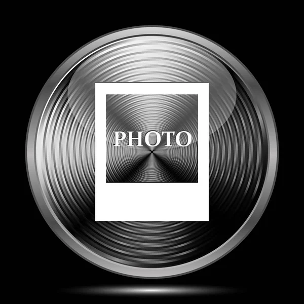 Fotopictogram Internet Knop Zwarte Achtergrond — Stockfoto