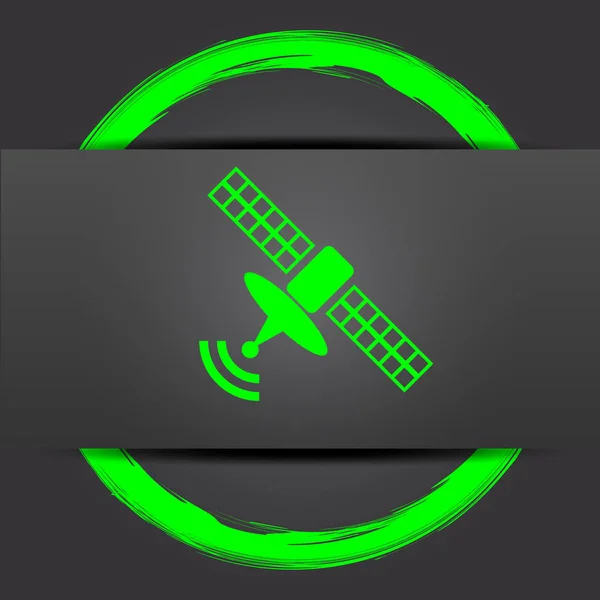 Εικονίδιο Της Κεραίας Internet Κουμπί Πράσινο Στο Γκρίζο Φόντο — Φωτογραφία Αρχείου