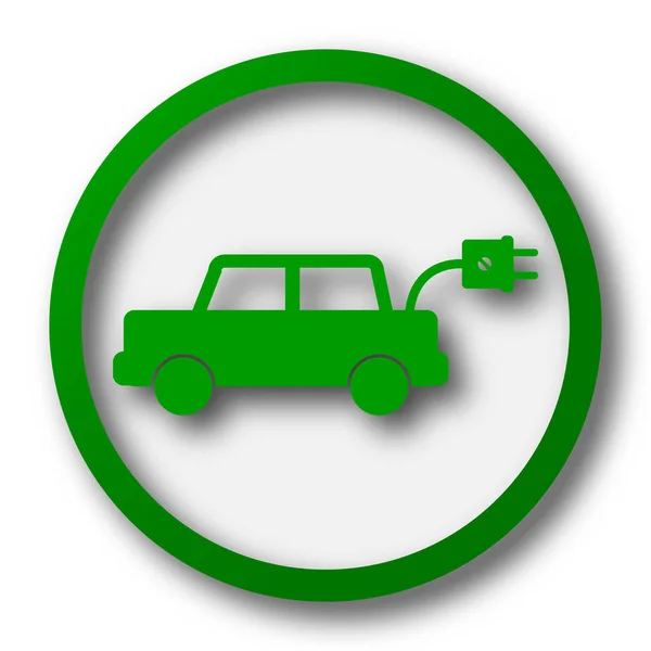 Elektrikli araba simgesi — Stok fotoğraf