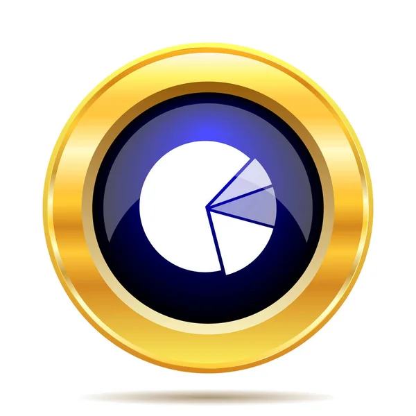 Chart Pie Icon Internet Button White Background — Stock Photo, Image