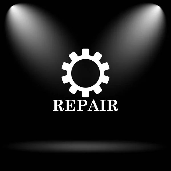 Reparatur Symbol Internet Taste Auf Schwarzem Hintergrund — Stockfoto