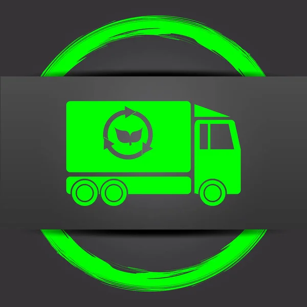 Eco truck ikonen — Stockfoto