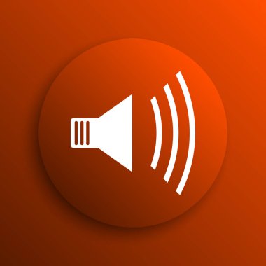 Hoparlör simgesi. Portakal adam Internet düğmesini