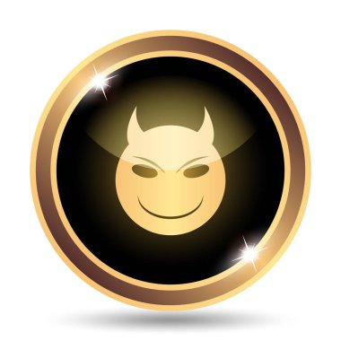 Kötü simgesi. Beyaz arka plan üzerinde Internet düğmesi