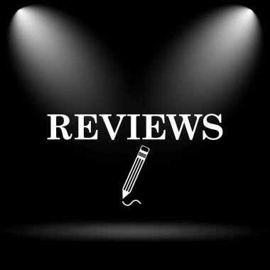 Değerlendirme simgesi. Siyah arka plan üzerine Internet düğmesi