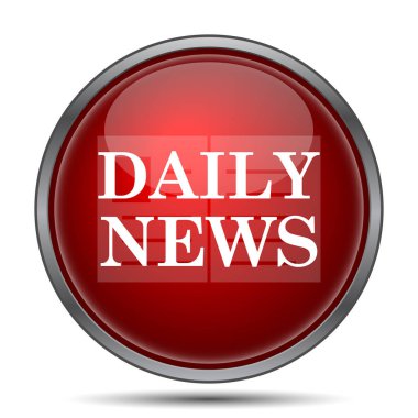 Günlük haber simgesi. Beyaz arka plan üzerinde Internet düğmesi