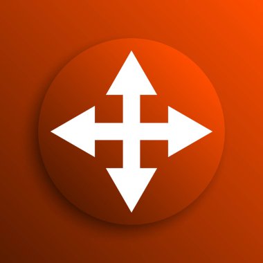 Tam ekran simgesini. Portakal adam Internet düğmesini