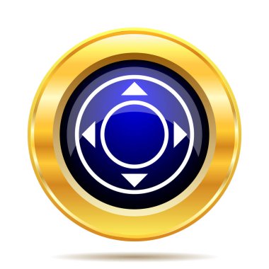 Oyun çubuğu simgesi. Beyaz arka plan üzerinde Internet düğmesi