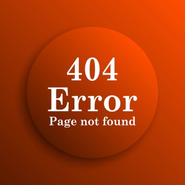 404 hata simgesi. Portakal adam Internet düğmesini