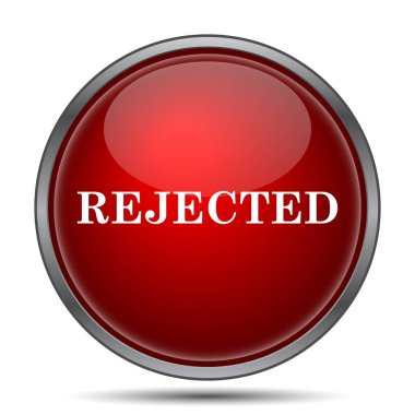 Reddedilen simgesi. Beyaz arka plan üzerinde Internet düğmesi