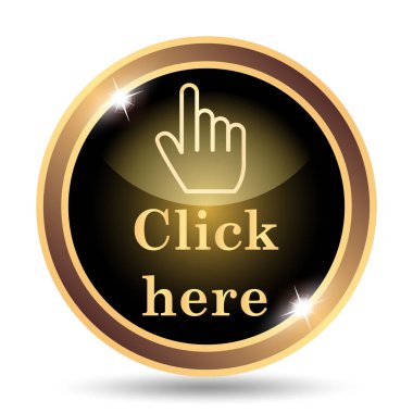 Burada simgesini tıklatın. Beyaz arka plan üzerinde Internet düğmesi