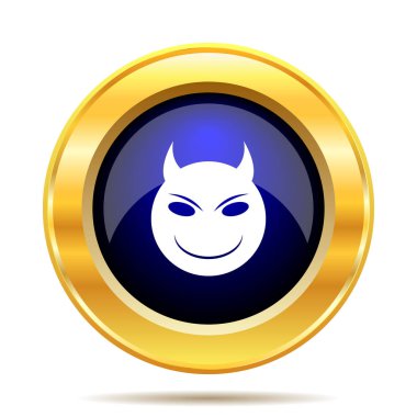 Kötü simgesi. Beyaz arka plan üzerinde Internet düğmesi